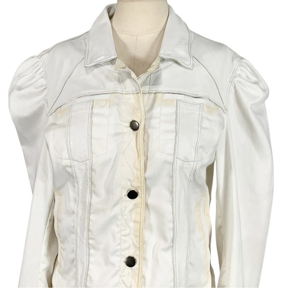 JKT NYC Ariel Twill Burnished Leather Trim Jacket Size Medium NEW - Picture 5 of 12